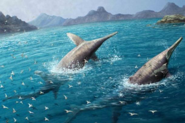 Artist’s depiction of a British Archipelago during the Triassic.