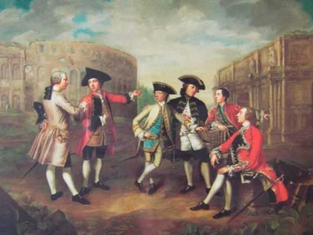 British Gentlemen in Rome, circa 1750 (Public Domain)