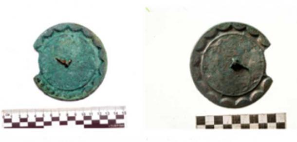 Bronze mirrors (before and after the restoration) from the burials 21 and 27. Images: Institute for the History of Material Culture