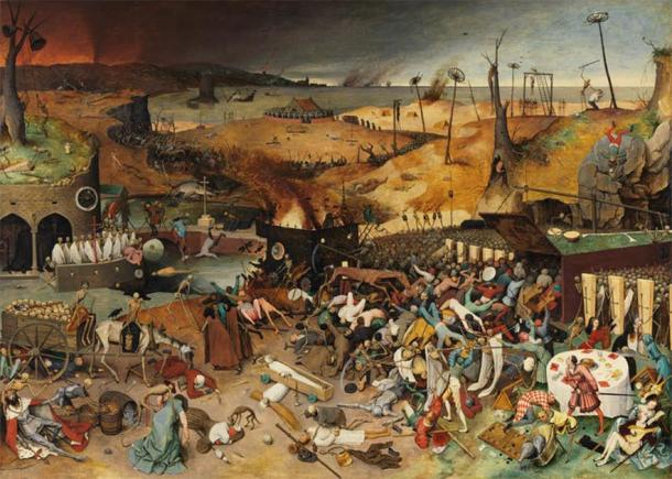 The Triumph of Death by Pieter Bruegel the Elder shows a devastated landscape where death is taking people indiscriminately as it appeared to during a wave of plague. (Museo del Prado)