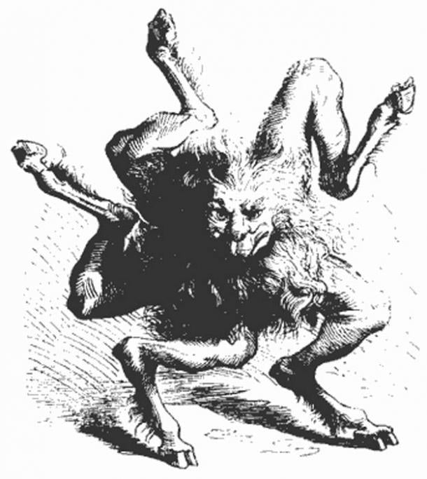 Буер, 10-й дух, который учит «Моральной и естественной философии». Иллюстрация Луи Бретона из Dictionnaire Infernal.