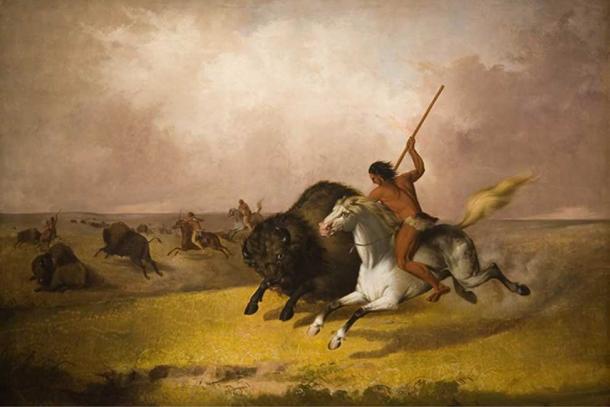 ‘Buffalo hunt on the Southwestern plains’ (1845) by John Mix Stanley. (Public Domain)