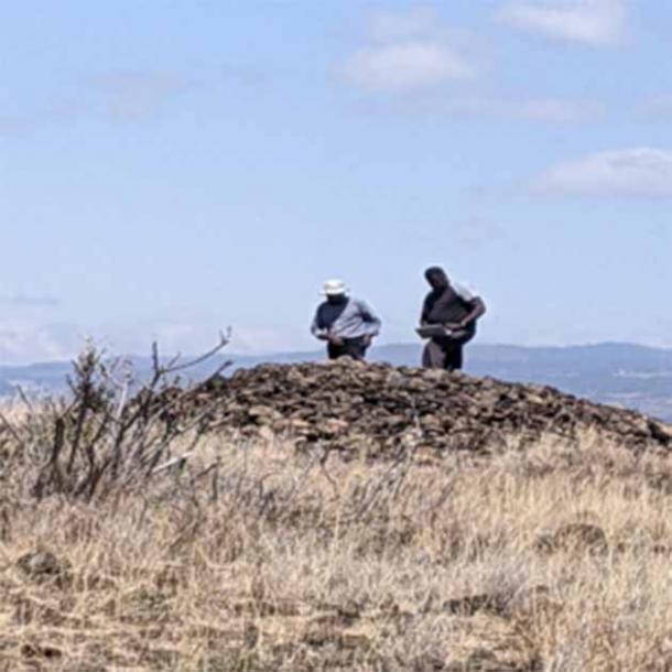 Burial mounds at the research site in central Kenya. (Courtesy of Veronica Waweru/Yale University)