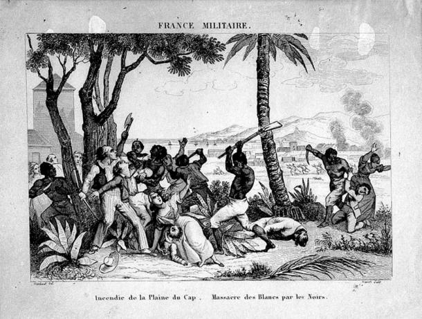 Burning of the Plaine du Cap - Massacre of whites by the blacks