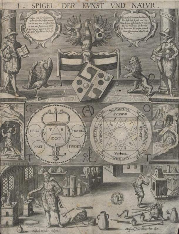 Ilustración de Speculum Cabale, 1654.