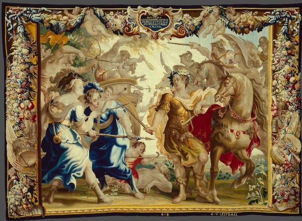 Caesar in the Gallic Wars from the Story of Caesar and Cleopatra tapestry series