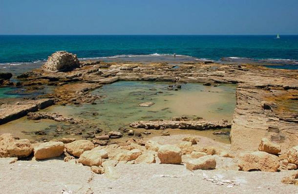 Caesarea Roman Concrete bath ruins