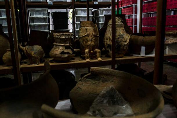 Calçoene pottery at the Amapá State Scientific and Technological Research Institute in Macapá, Brazil. 