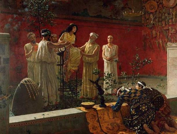 Camillo Miola - The Oracle, 1880 (Public Domain)