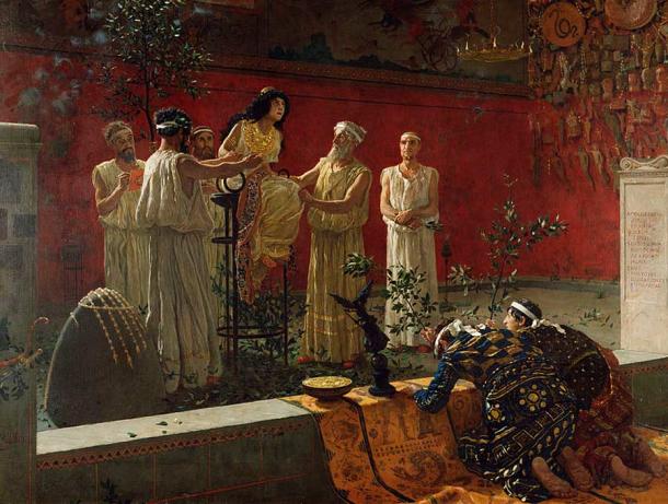 Camillo Miola - The Oracle, 1880 (Public Domain)