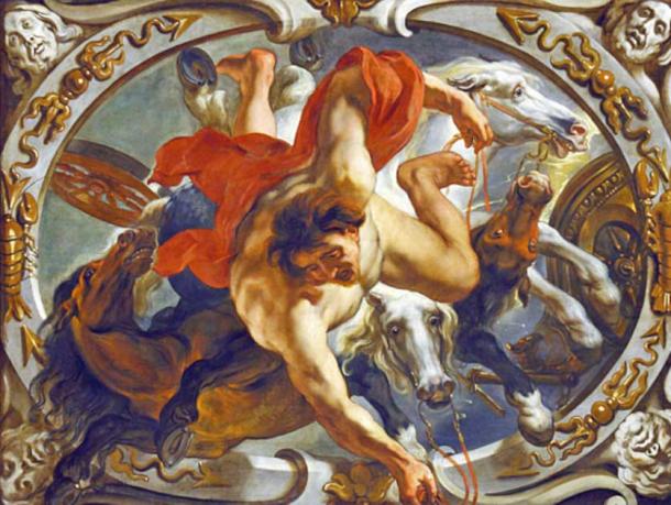Cancer from Jacob Jordaens’ allegorical paintings of the Signs of the Zodiac depicts the fall of Phaethon after his father, Helios the sun god, lets him ride his chariot. (Public domain)