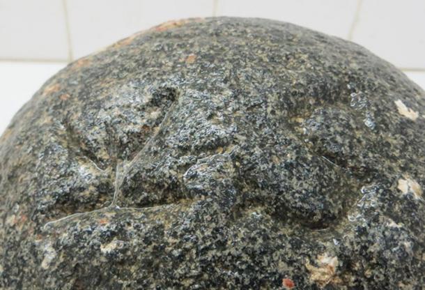 The ‘V-S’ Mark in a Cannon Ball found with the wreck.