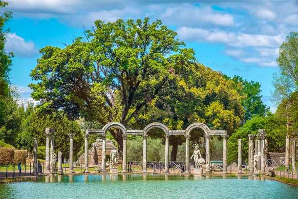 The Canopus garden area of Hadrian's Villa, inspired by the coastal 