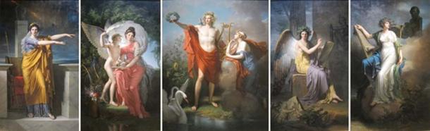 Canvas Painting Oil Apollo And The Muses Museum. (CC0)