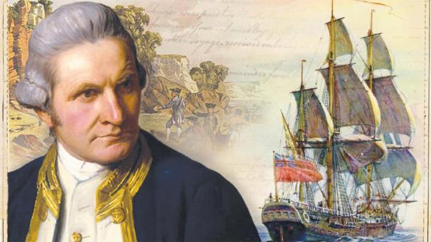 Captain James Cook and the Endeavor (Image by jamescook250)