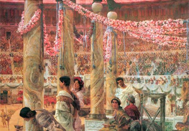 Caracalla and Geta as depicted in a 1907 painting by Lawrence Alma-Tadema. (Public domain)