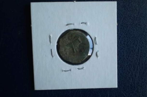 A Carthaginian coin found off the coast of Oak Island. 