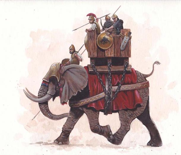 Carthaginian war elephant, (used by permission Alexander Lunyakov of blackpen shop)