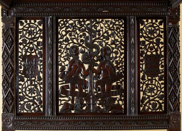 Carved portraits. (The Langley Collection)