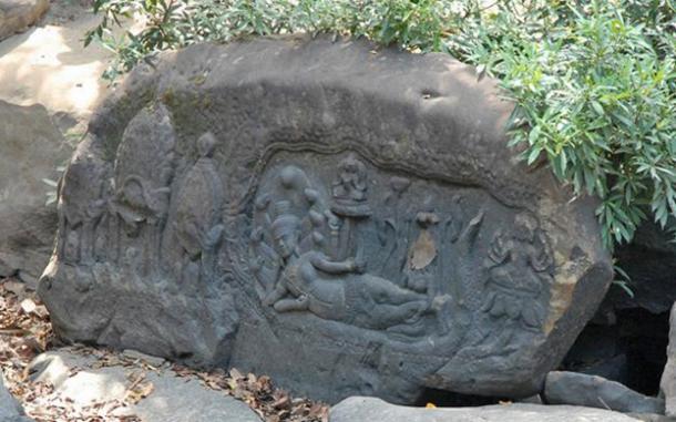 Carvings at Kbal Spean, Phnom Kulen. 