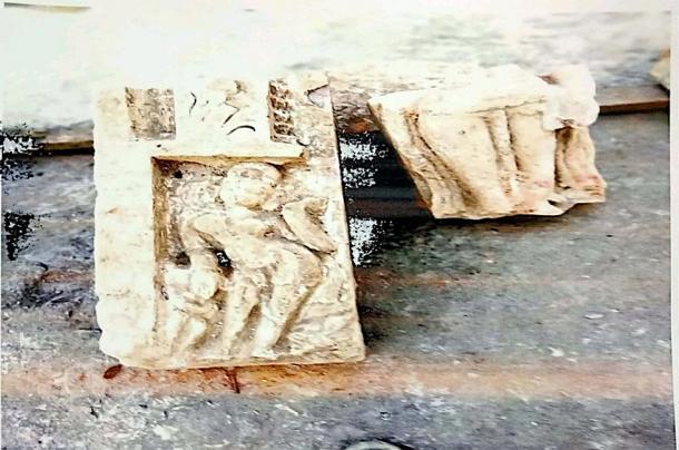 Carvings of deities excavated at the Ayodhya site. (Shri Ram Janmbhoomi Teerth Kshetra Trust)