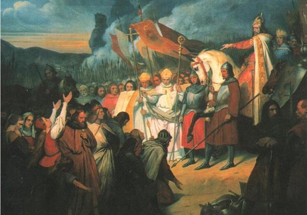 Charlemagne receiving the submission of Widukind at Paderborn in 785, by Ary Scheffer (1795–1858), Palace of Versailles.