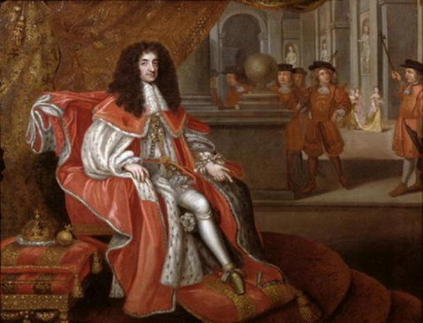 Charles II at court (Public Domain)