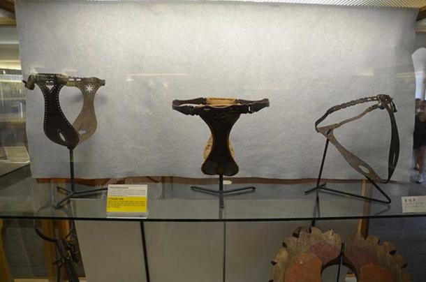 Chasity belts on exhibit at the Criminal Museum Rothenburg ob der Tauber. (Slick-o0bot / CC BY-SA 2.0)