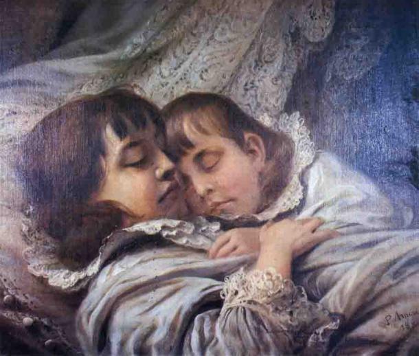 The children of Edward IV of England depicted in a painting by Pedro Américo. (Public domain)