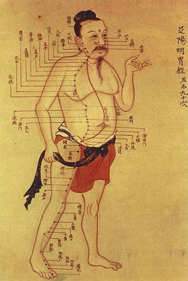 A Chinese acupuncture chart.
