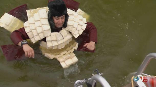 Chinese paper armor didn’t do so well after getting wet 