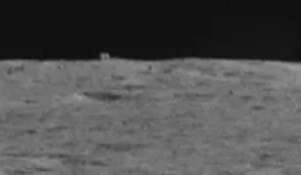 The Chinese moon rover spotted this block or cube-shaped “mystery hut” that appears to have rectilinear characteristics on the surface of the moon and the internet is buzzing with the news. (© CSNA /Our Space)