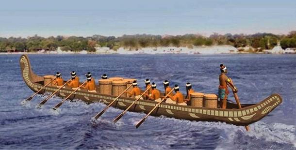 Chontal freight canoe.
