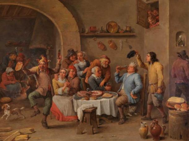 Christmas was banned after Puritans were offended by too much fun. Oil painting ‘The Twelfth Night’ by David Teniers the Younger, circa 1650 (Public Domain)