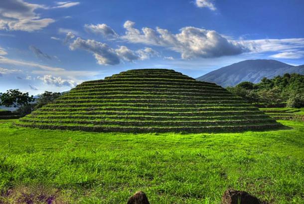 Circular stepped pyramid at Guachimontones, known as Circle 2.