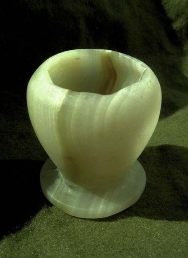 Close-up of the cup found at Hawkstone Park. Is this the original Holy Grail?