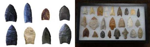 Examples of Clovis & Folsom Points.  (Wikimedia Commons)
