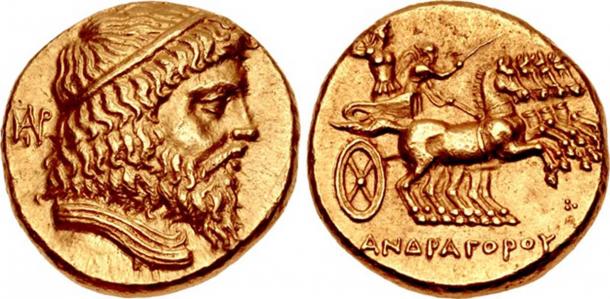 Coin of Andragoras, a Seleucid satrap of Parthia and later independent ruler of the region. (Classical Numismatic Group, Inc/CC BY SA 3.0)