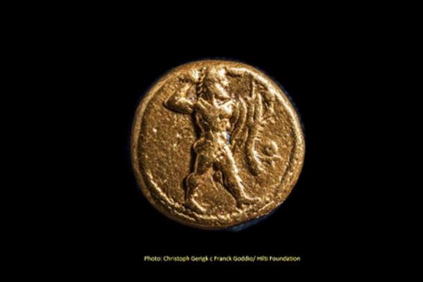 Coin recovered from the site. (Christoph Gerigk - Frank Goddio/ Hilti Foundation/ Egyptian Antiquities Authority)