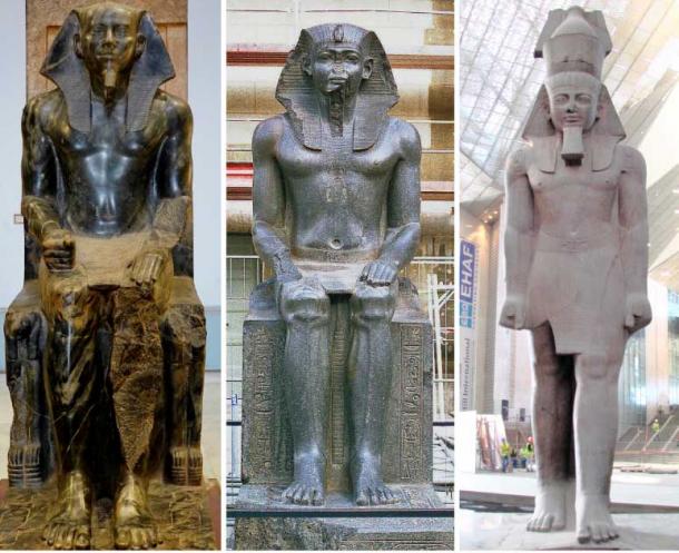 Estatuas colosales del Reino Antiguo, Reino Medio y Reino Nuevo (CC BY-SA 4.0)