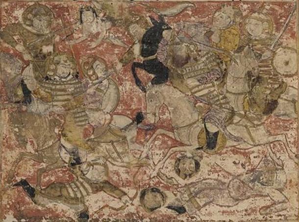 Combat between the forces of Ali and Muawiyah I during the Battle of Siffin, from the Tarikhnama. (Public Domain)