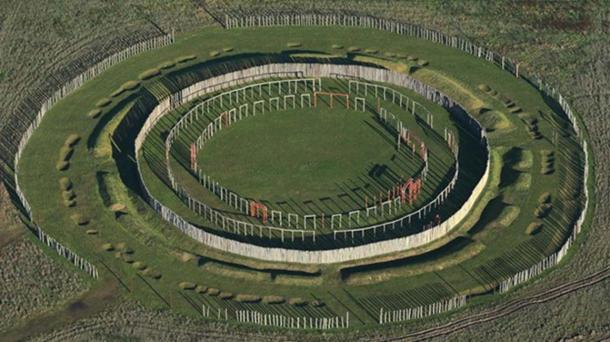 Concentric circles of posts and ditches at Pömmelte, Germany, are part of a reconstruction of a prehistoric ritual site. (Jens Wolf/picture alliance/dpa)
