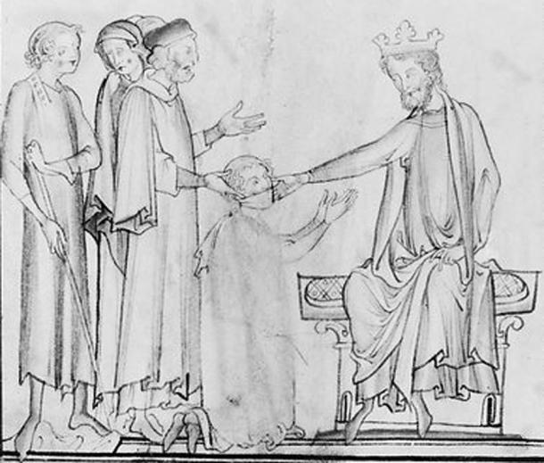 Edward the Confessor applies the Royal Touch (Wellcome Trust / CC BY 4.0)