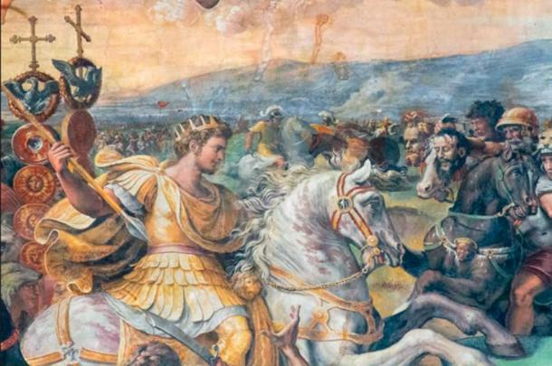 Detail of Constantine I on the Battle of Milvian Bridge fresco, the Vatican. (CC BY-SA 2.0)