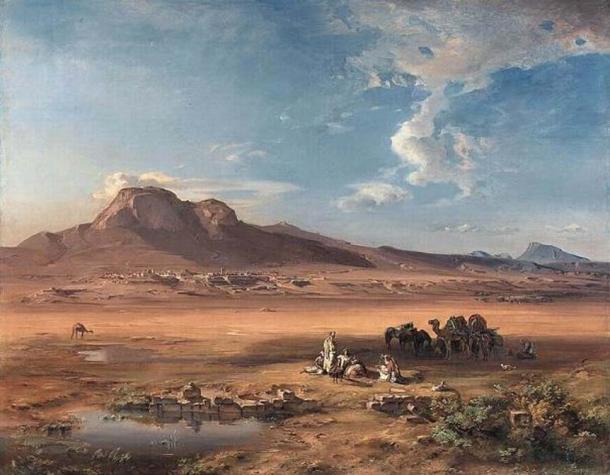 Corinth with Akrocorinth (1847) by Carl Rottman.
