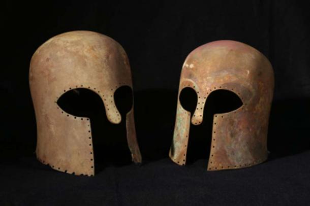 The Corinthian helmets.