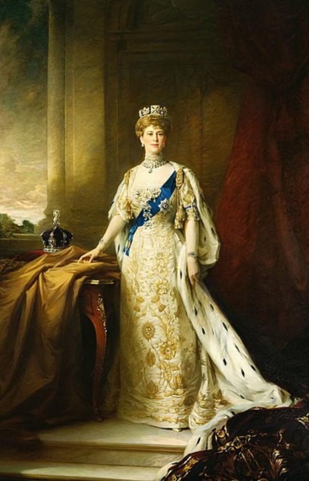 Coronation portrait of Queen Mary of Teck.