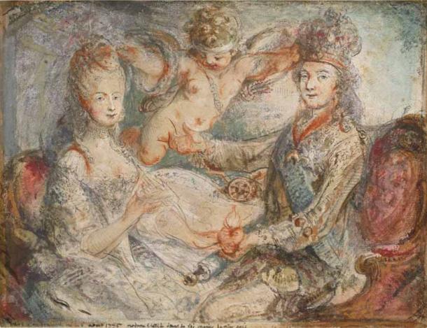 Painting of Louis XVI and Marie-Antoinette. (Public Domain)