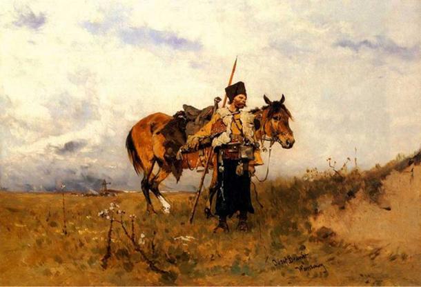 ‘Cossack on duty’ by Józef Brandt. (Public Domain)