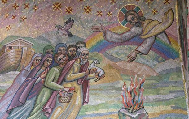 Covenant with Noah. Mosaic by Boris Anrep from the Blessed Sacrament chapel of Westminster Cathedral, London. (CC BY-NC-ND 2.0)